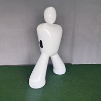 Mannequin de football gonflable 1,95 m en PVC écologique, pliable, durable, mobile, pour entraînement en intérieur/extérieur, pratique des coups francs