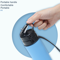 Jolie Bouteille d'Eau en Silicone Enroulable, Colorée, 450 ml, Sans BPA, Anti-Fuite et Incassable pour la Rentrée des Classes Enfants et Étudiants