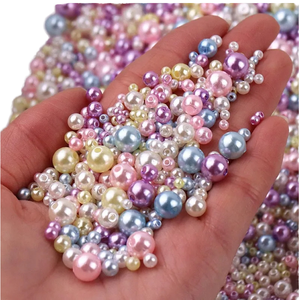 Perlas Redondas de Imitación Ecológicas al por Mayor, Perlas de Plástico Moldeadas por Inyección, Cuentas de Dibujos Animados para la Fabricación de Joyería - Product Image 1