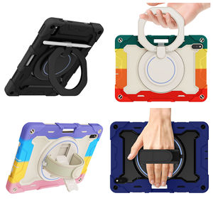 Étui de protection en silicone antichute avec support rotatif pour <span class=keywords><strong>iPad</strong></span> A16 compatible 2025, compatible Air 13 <span class=keywords><strong>Pro</strong></span> 11 et 10e génération, pour l'export. - Product Image 2