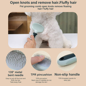 Vente en gros en usine de produits de toilettage 8 en 1 pour chats de voyage avec logo personnalisé kit de toilettage pour animaux de compagnie ensemble de brosses pour chiens - Product Image 4