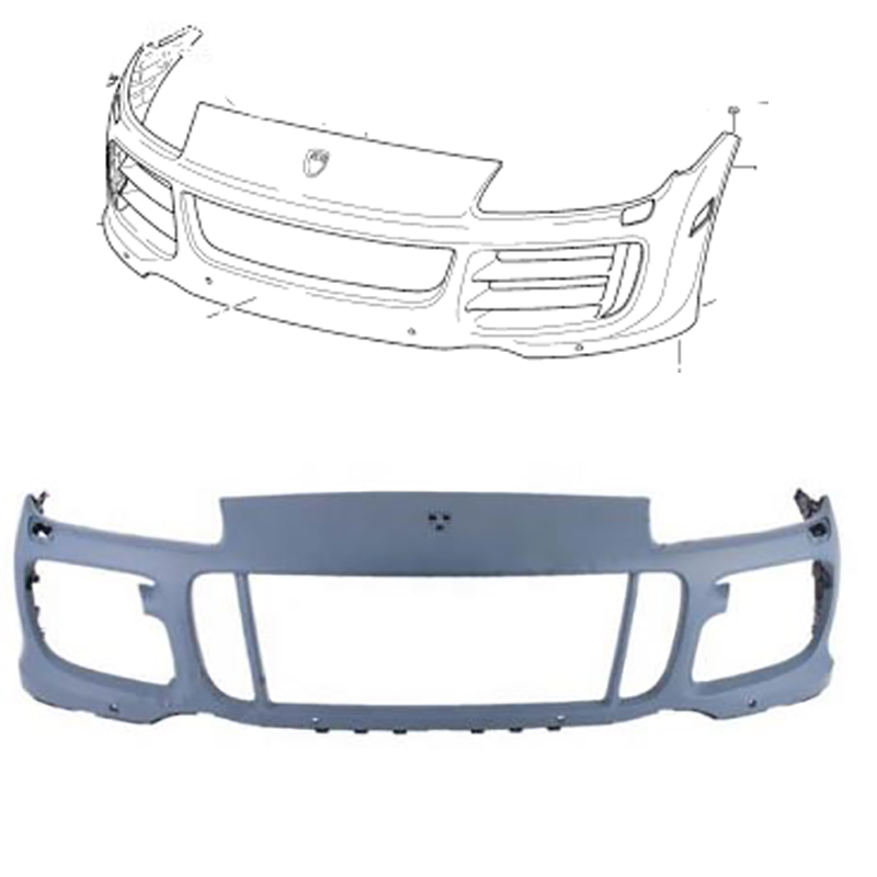 المصد الأمامي لسيارة Porsche 955 Cayenne من 2007-2010 95550531113 95550531114G2X