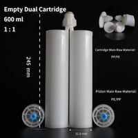 Cartouche d'adhésif JAPI 600 ml 1:1, cartouche d'adhésif époxy double, cartouche d'adhésif AB, cartouche de calfeutrage, tube d'adhésif vide double pour époxy