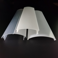 Profils d'extrusion LED moulés sur mesure LANDU OEM, diffuseur de lumière transparent givré en PC avec services de moulage CN/GUA