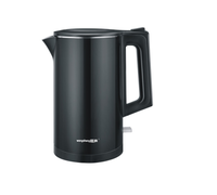 Ventes d'usine de bouilloire électrique en acier inoxydable 1,8 l pour appareils ménagers double couche anti-brûlure