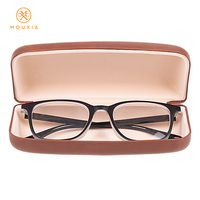 Étui à lunettes rigide ovale texturé effet cire vintage, anti-rayures, logo personnalisé, multicolore, vente en gros