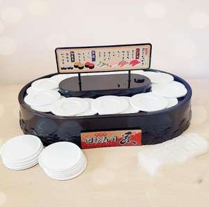 ชุดรางรถไฟ<span class=keywords><strong>ซูชิ</strong></span><span class=keywords><strong>หมุน</strong></span>ได้สำหรับเด็ก ของเล่นซูชิหมุนไฟฟ้าสำหรับเล่นบทบาทสมมติในร้านอาหารหรือที่บ้าน - Product Image 5