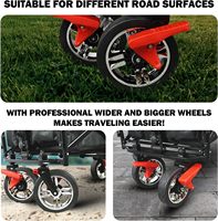Usine OEM personnalisable tout-terrain chariot pliant grandes roues robustes 2 sièges enfant poignée réglable pour le shopping sportif