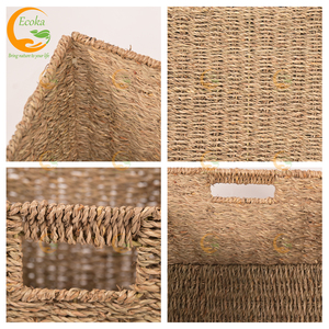 Customized Modern Hand-Woven Water Hyacinth <b>Storage</b> <b>Basket</b> for Dirty Clothes and Laundry Living Room Use from Vietnam - Product Image 4