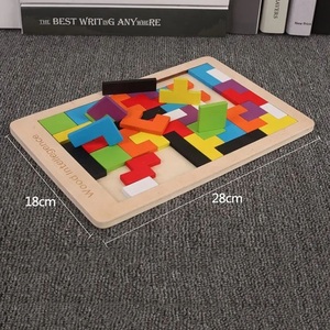 Nieuw Hout Educatief Creatief Puzzelspeelgoed Houten Kinderen Intelligente Kleurrijke Vierkante Blokken Nummer Abc Puzzelspellen Aangepast Logo - Product Image 6