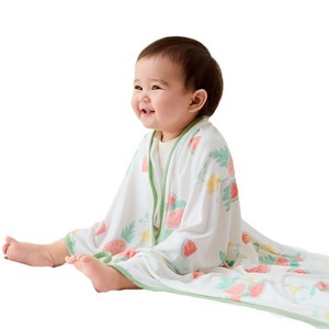 Manta para bebé Modal 100x140cm, transpirable, para verano, con estampado de sandía - Product Image 5