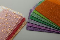 Plaques acryliques brillantes de 3 mm avec paillettes, surface brillante, décoratives, colorées, personnalisables, design pastel, service de découpe, 600x1000 mm