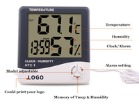 Termometer higrometer elektronik layar Digital, termometer higrometer portabel dengan harga murah