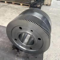 Engrenage hélicoïdal double 42CrMo AISI4140, carburé et trempé, rectifié avec précision pour réducteur de service lourd, transmission de moulin minier