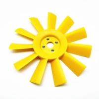 JOKA Austin Rover Mini Pièces Radiateur Système De Refroidissement Ventilateur En Plastique 12G2129 Haute Qualité Classique 11 Pales Jaune Morris Mini 5SET