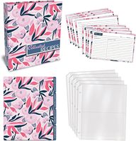 Carpeta de recetas Myway, 8,5 "X 9,5" Juego de organizador de Carpeta de 3 anillas de Better Kitchen Products, diseño floral