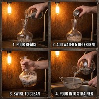 Perles de nettoyage réutilisables en acier inoxydable 316 OEM personnalisées pour carafe à vin