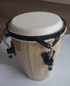 Costume OEM pour enfants de 8 pouces, en bois massif, tambour de congas, vente en gros