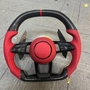 Volant sport en cuir et fibre de carbone pour <span class=keywords><strong>Audi</strong></span> R8 TT Mk2 B8 RS TTS TTRs RS3-7 A3-A8 Q3-Q7 <span class=keywords><strong>A1</strong></span>, <span class=keywords><strong>40</strong></span>/45 mm - Product Image 2
