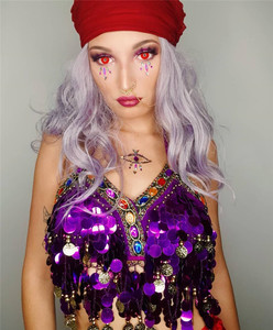 King Mcgreen Star <strong>Sequin</strong> Halter <strong>Bra</strong> Top Belly Dance Boho Festival Top Clubbing Tribal <strong>Bra</strong> Top Bellydance <strong>Sequins</strong> <strong>Beaded</strong> <strong>Bra</strong>