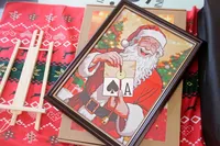 Trucos de Magia de Ilusión de Fantasma de Plástico de Navidad: Retrato de Papá Noel, Regalos, Profecía del Público, Accesorios de Escenario para Magos