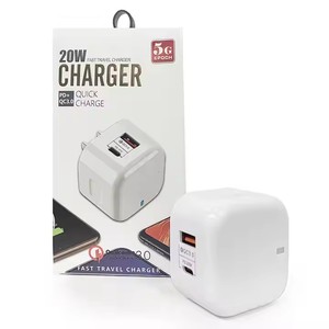 Chúng Tôi EU Anh Cắm 20W Kép Cổng USB Loại C Tường Sạc Pd Nhanh Chóng Sạc Power Adapter A + C Sạc Với Hộp Bán Lẻ - Product Image 1