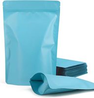 Lot de 100 sacs refermables bleus résistants aux odeurs, pochettes en aluminium de 4,7 " x 7,9 " pour emballage multi-usages