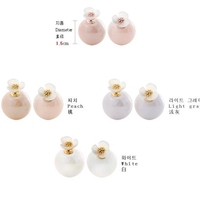 ED472-Doppelseitige Feminine Ohrstecker aus 925 Sterling Silber, Blumen-Ohrringe, Vielseitiges Accessoire für Damen