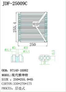 Evaporador de piezas de coche JD 25009C para evaporador Hyundai Accent 97140-1E002 repuestos de automóviles accesorios de coche evaporador - Product Image 5