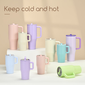 2026 Luxury 30oz Tumbler with Handle Wholesale Custom Logo Leakproof Stainless Steel Vacuum Insulated Travel Mug Straw <b>Cup</b> - Product Image 2