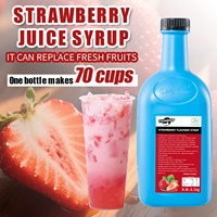 Aardbeiensap Geconcentreerde Fruitsiroop Vloeibare Ingrediënten Voor Bubble Tea Smoothie Slush Fruitige Thee Van Merken Melkthee Winkel