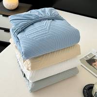 Drap-housse et taie d'oreiller en polyester à motif chevrons imperméable de style housse de matelas pour la literie