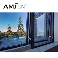 Fenêtres en aluminium et rideau de verre Australie Fenêtre murale insonorisée fixe et auvent