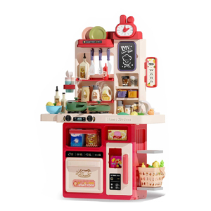 Juego de Cocina de Juguete para Niños de 83 cm con Luz, Música, Spray y Mesa de Cocina Educativa Eléctrica - Product Image 1