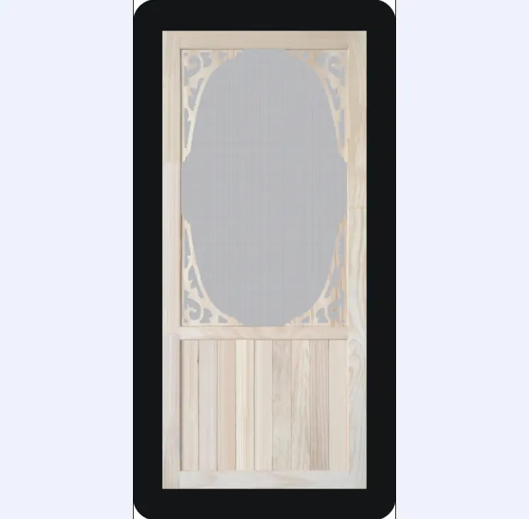 Zanzariera prevenire il Design in legno porte anteriori con schermo in legno di pino non finito