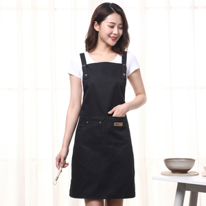 Cross-Back <b>Apron</b> with Pockets Durable Cotton <b>Apron</b> for Hotel Kitchen Use Custom Personalized <b>Working</b> Cotton <b>Aprons</b> - Product Image 5