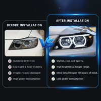 Phare avant de style automobile pour BMW Série 3 E90, phare LED 2005-2012, lentille de projecteur haute puissance, signal dynamique DRL, pièces automobiles
