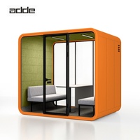Cabine de réunion modulaire insonorisée pour plusieurs personnes, utilisable en intérieur et en extérieur, cabine de bureau acoustique