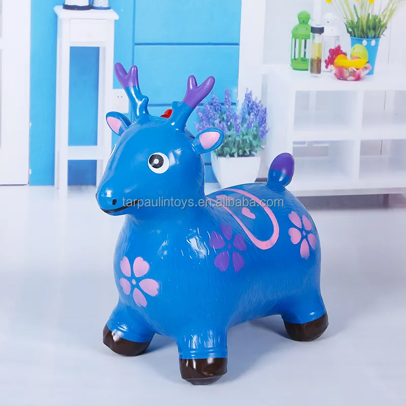 Classical Ride Sport Jump Game Hopping Toys Inflatable Horse Jumping Bouncy Hopper Animal