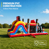 Parcours d'obstacles gonflable de style course premium en PVC DFRL 0,55 mm, certifié EN14960, château gonflable robuste avec garantie de 3 ans