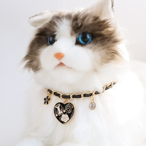 สร้อยคอประดับมุกและคริสตัลสำหรับสัตว์เลี้ยง สุนัขและแมว ดีไซน์หรูหราสง่างาม - Product Image 2
