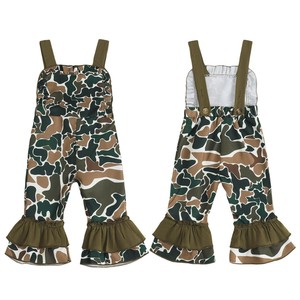 Overall Kamuflase Anak-Anak Model Ruffle Bell Bottom dengan Tali Suspender untuk Berburu - Product Image 4