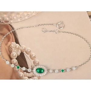 Xinfly Grc 18k Pure Gold Jewelry Natural <b>Gemstone</b> 0.50ct Emerald 0.08ct Diamond <b>Bracelet</b> - Product Image 3