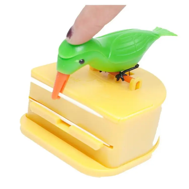 Kuş kürdan konteyner otomatik kürdan dağıtıcı kürdan tutucu saklama kutusu masa dekorasyon mutfak aksesuarları