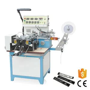 Máquina de corte de etiquetas de tecido totalmente automático e dobrável