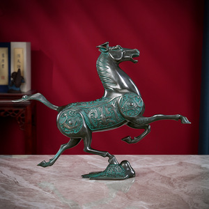Figura de Caballo de Latón Copper World, Verde Antiguo, Hecho a Mano, Cuatro Caballos Divinos, Decoración para el Hogar u Oficina, Regalo - Product Image 3