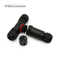 Connecteur circulaire étanche PSCCONN GW25 2 broches en T, 24A 450V IP68, boîtier en nylon ignifuge haute résistance M25