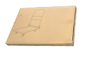 Troli Gudang Industri Lipat Platform Roda Empat Baja Tahan Karat Gerobak Pengangkut OEM Harga Murah 150kg/300kg - Product Image 4