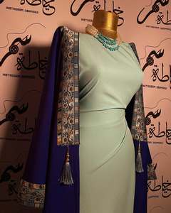 잘라비야 드레스 2026 우아하고 단정한 이슬람 웨딩 드레스, 수작업으로 아름다운 자수가 들어간 라마단 무슬림 여성 드레스 - Product Image 2