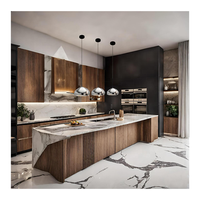 Ensemble de meubles de cuisine sur mesure, design modulaire moderne, tout-en-un, pour villa
